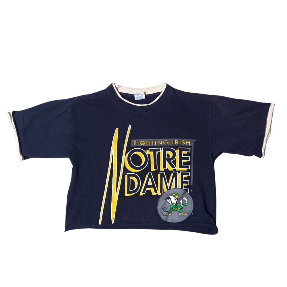 Vintage Notre Dame Cropped T-Shirt